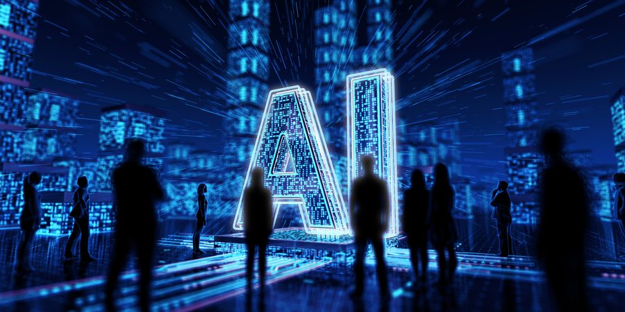 Abstract AI network visualisation