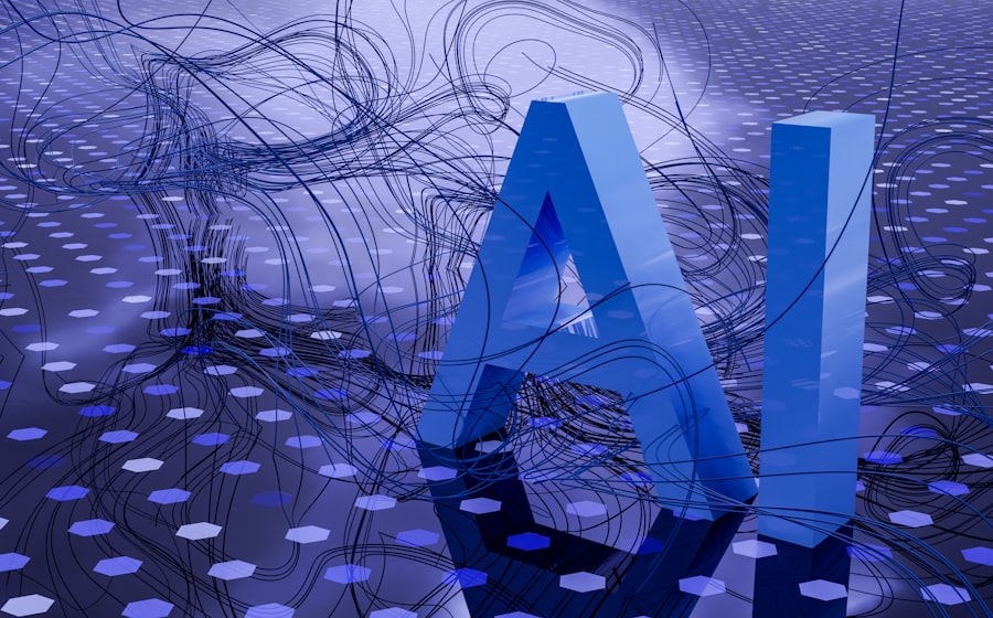 Abstract AI network visualisation