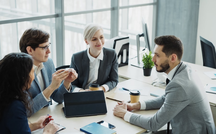 Diverse technology team collaborating in modern office