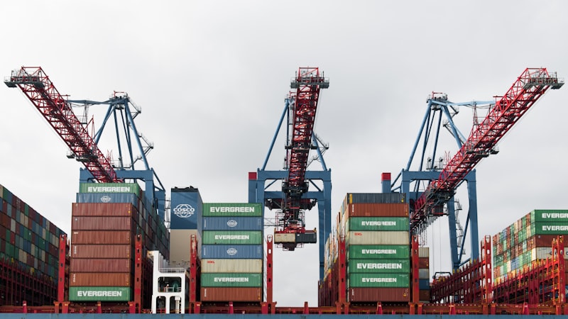 Cargo shipping and logistics port operations